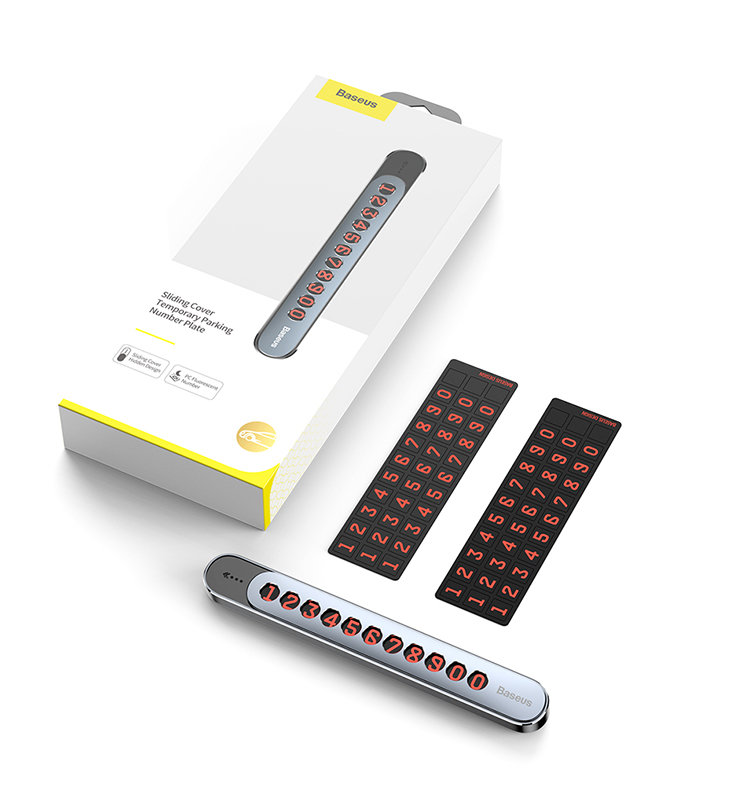 Автовизитка Baseus Sliding cover Серебро Автовизитка Baseus Sliding cover Серебро