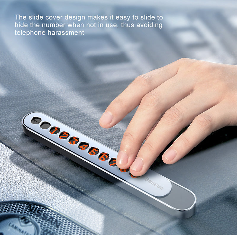 Автовизитка Baseus Sliding cover Серая Автовизитка Baseus Sliding cover Серая