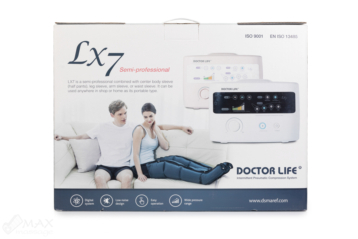 Doctor Life LX7 Лимфодренажный массажёр + манжеты для ног + манжета для руки + шорты для похудения, XXL Doctor Life LX7 Лимфодренажный массажёр + манжеты для ног + манжета для руки + шорты для похудения, XXL
