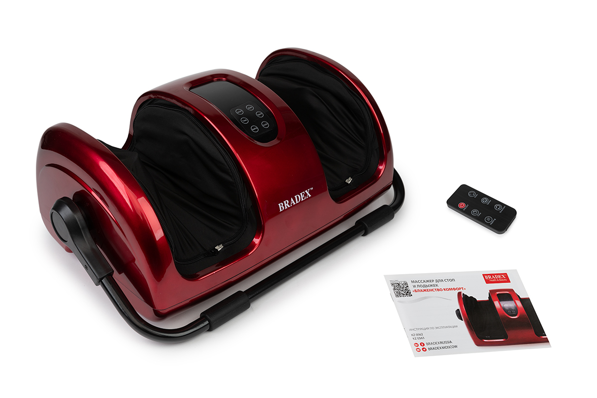 Массажёр BRADEX для стоп и лодыжек «БЛАЖЕНСТВО КОМФОРТ», KZ 0563, красный Массажёр BRADEX для стоп и лодыжек «БЛАЖЕНСТВО КОМФОРТ», KZ 0563, красный