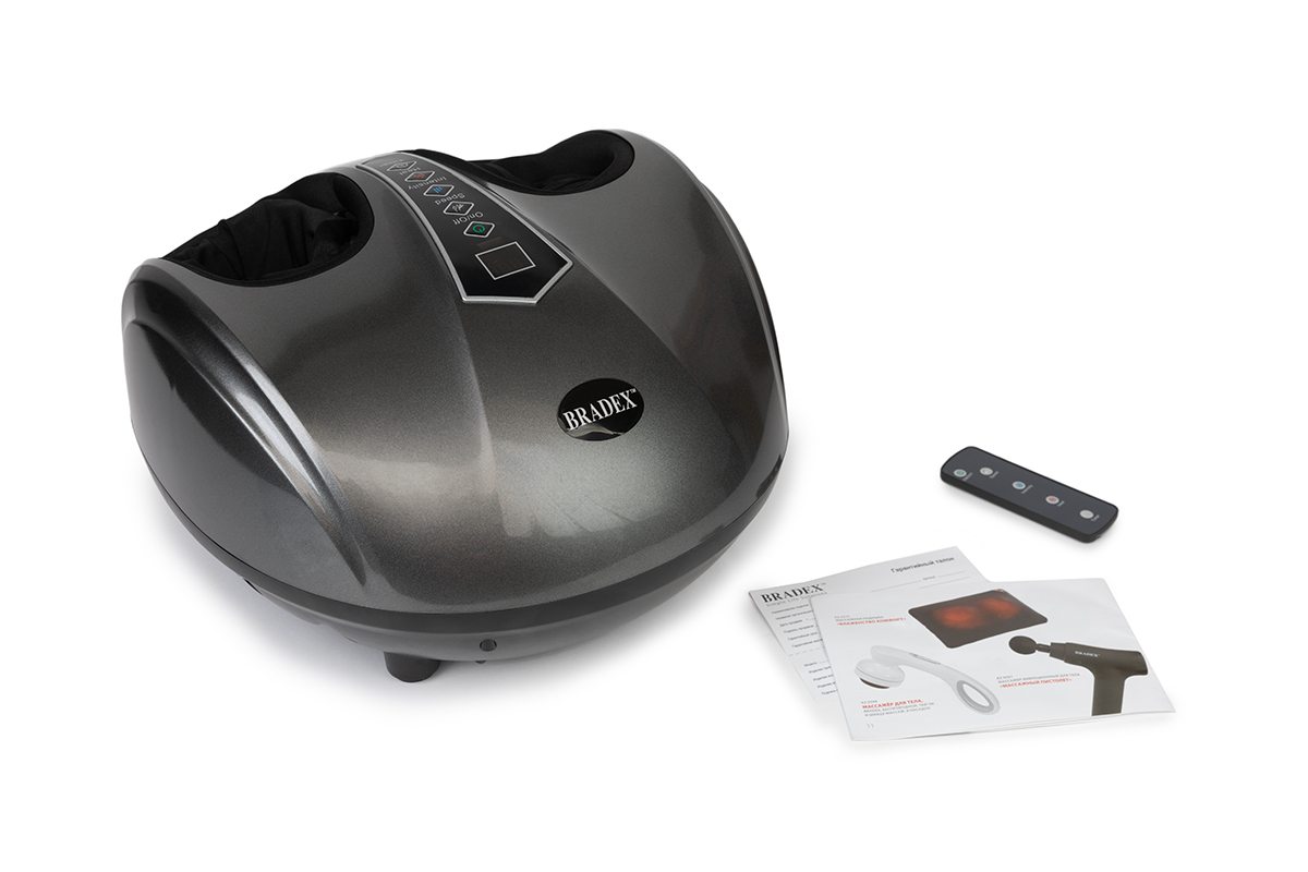 Массажёр BRADEX для стоп и лодыжек «ФУДЖИ», KZ 1173, серый Массажёр BRADEX для стоп и лодыжек «ФУДЖИ», KZ 1173, серый