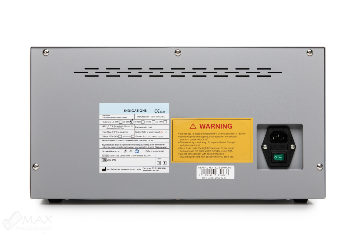 Lead Care LC 600S Аппарат для лимфодренажа / прессотерапии, профессиональный Lead Care LC 600S Аппарат для лимфодренажа / прессотерапии, профессиональный