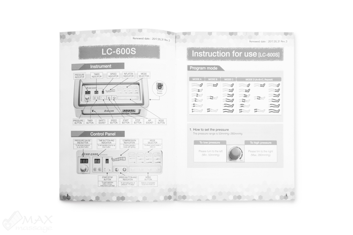 Lead Care LC 600S Аппарат для лимфодренажа / прессотерапии, профессиональный Lead Care LC 600S Аппарат для лимфодренажа / прессотерапии, профессиональный