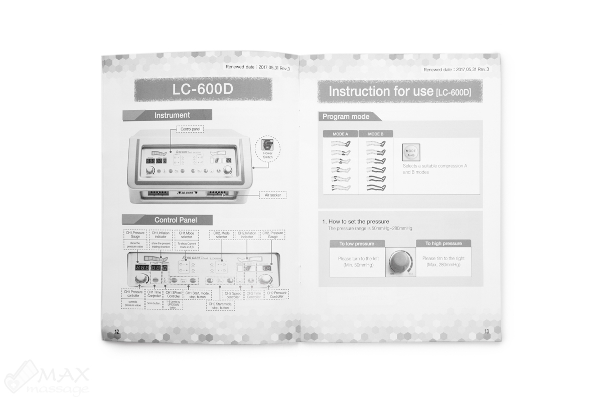 Lead Care LC 600S Аппарат для лимфодренажа / прессотерапии, профессиональный Lead Care LC 600S Аппарат для лимфодренажа / прессотерапии, профессиональный