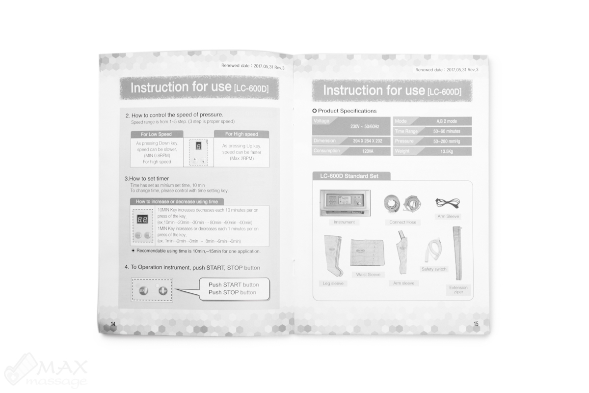 Lead Care LC 600S Аппарат для лимфодренажа / прессотерапии, профессиональный Lead Care LC 600S Аппарат для лимфодренажа / прессотерапии, профессиональный