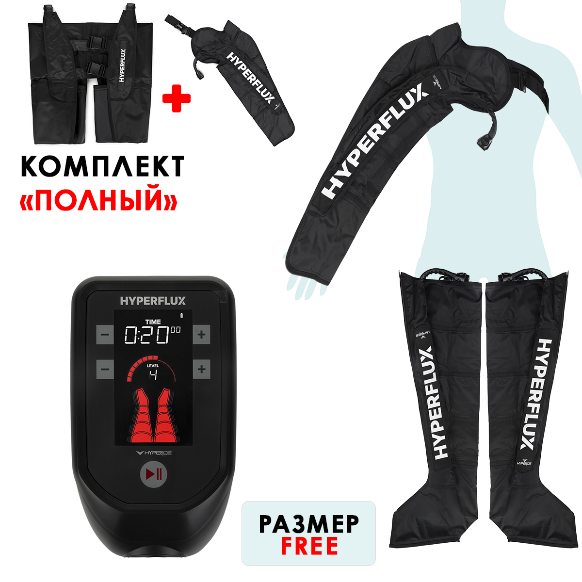 HyperFlux (Normatec) Система для восстановления мышц, полный комплект HyperFlux (Normatec) Система для восстановления мышц, полный комплект